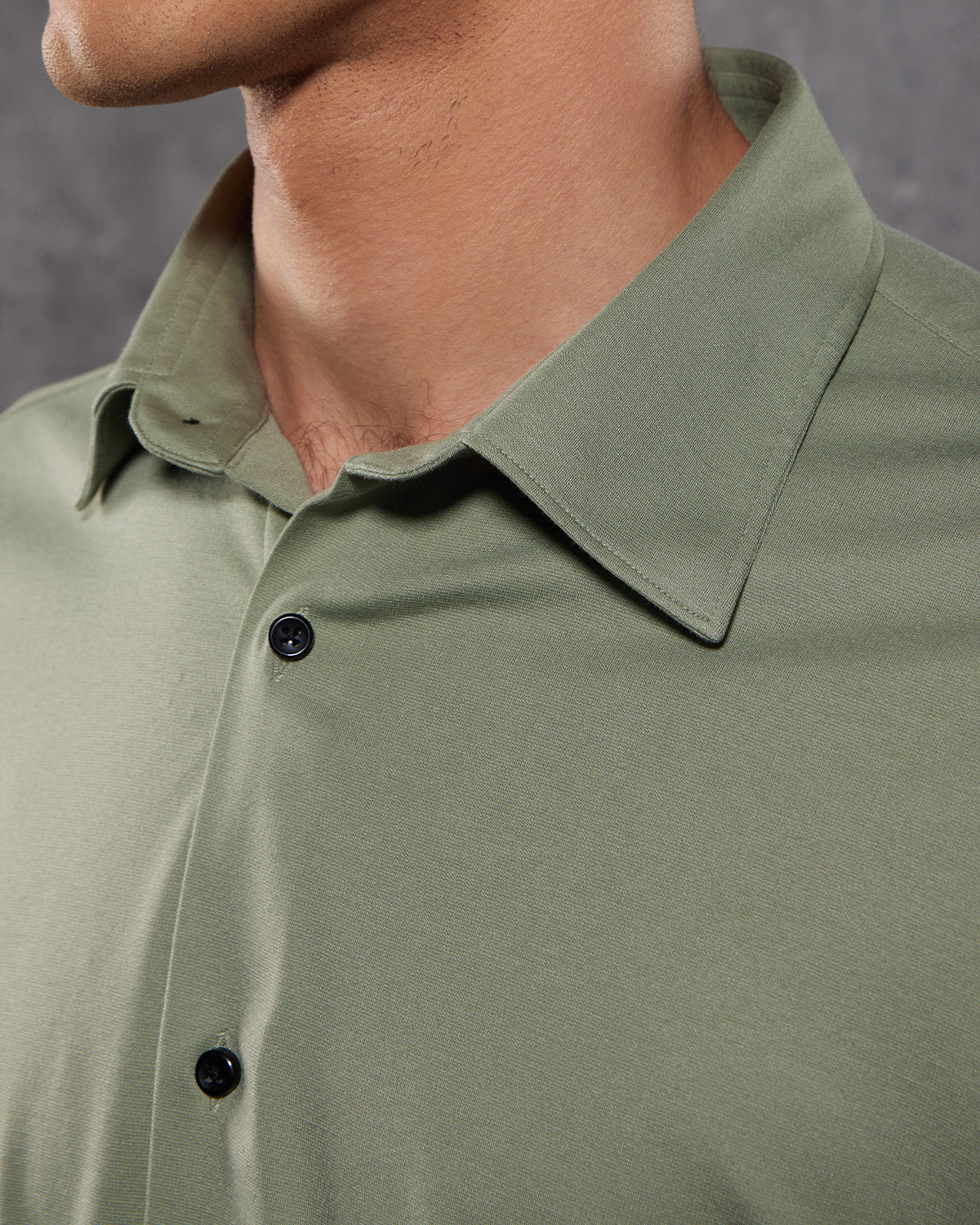 Stretch Knit Shirt - Green