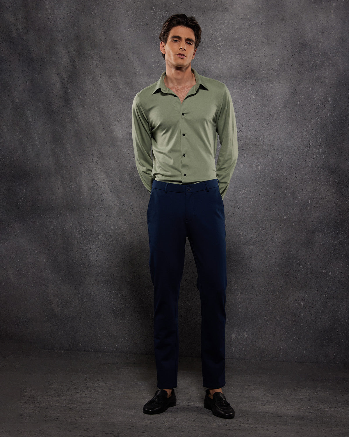 Stretch Knit Shirt - Green