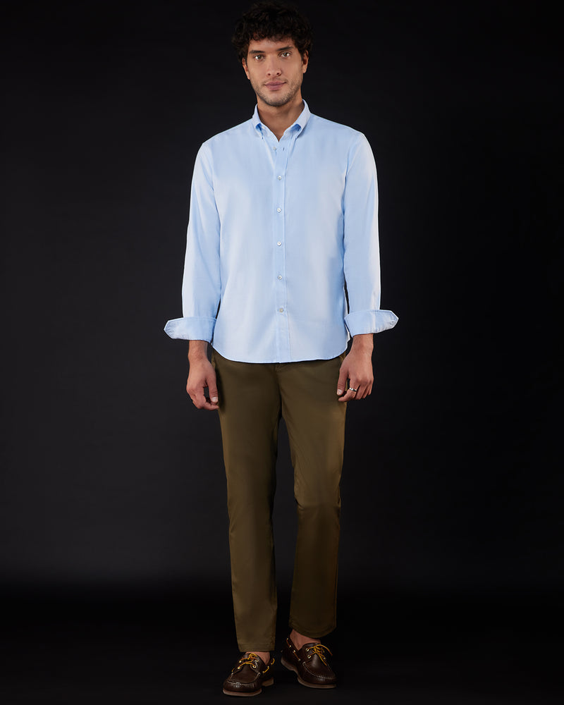 Washed Oxford Shirt - Light Blue