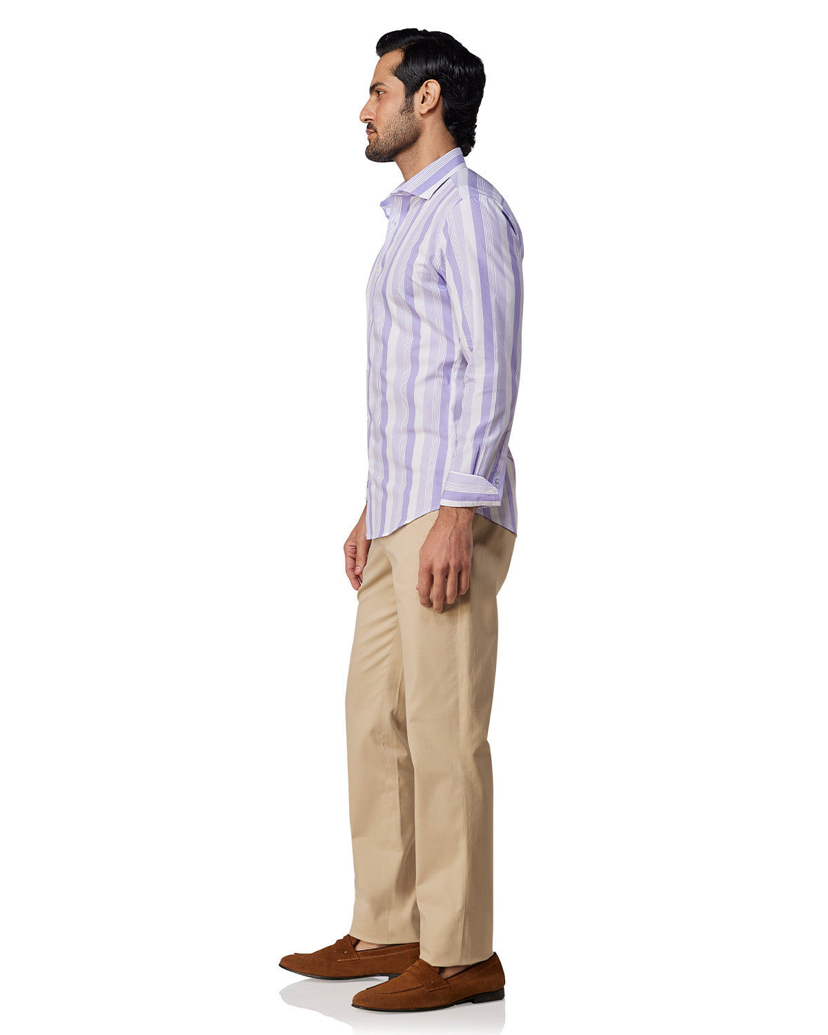 Dobby Striped Shirt - Lavender