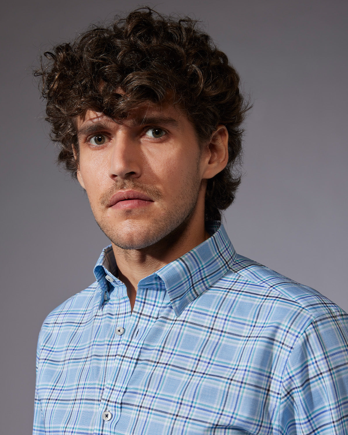 Somelos Checked Shirt - Blue & Green