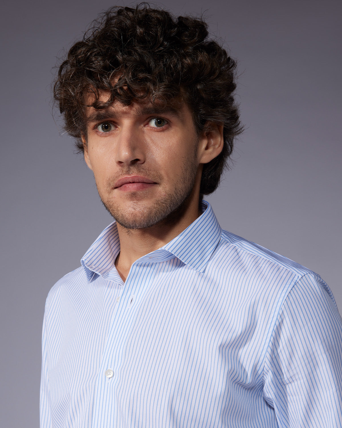 Poplin Striped Shirt - Light Blue & White - Uniform