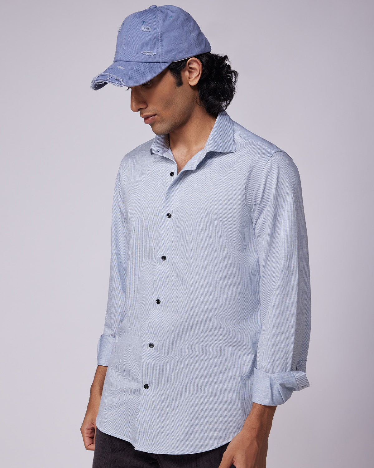 Japanese Stretch Knit Shirt - Grey