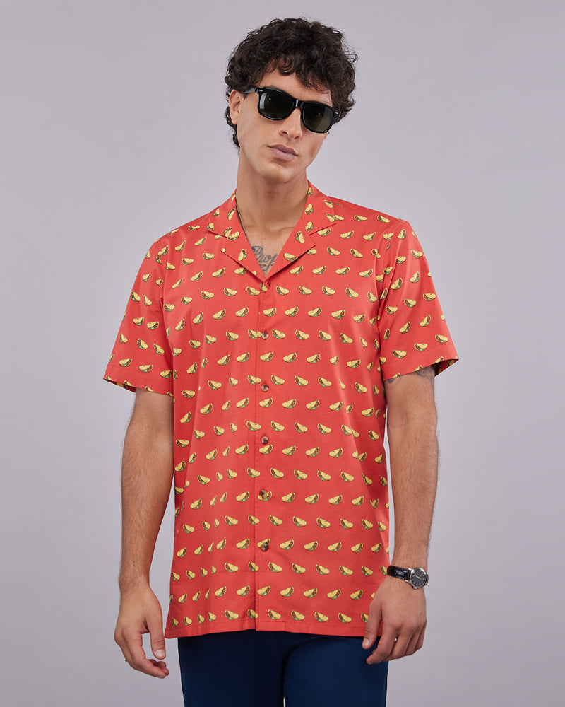 Taco Printed Shirt - Red