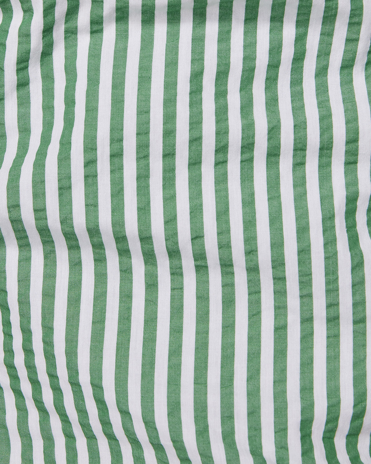 Seersucker Striped Shirt - Green & White