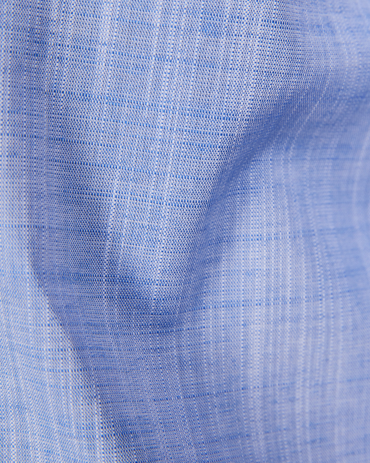 Cotton Linen Blended Shirt - Blue
