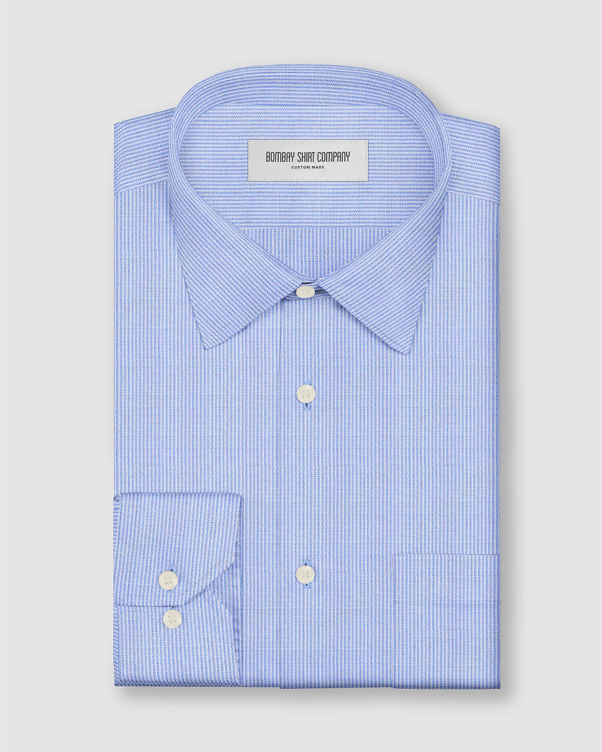 Lyra Twill Striped Shirt - Blue