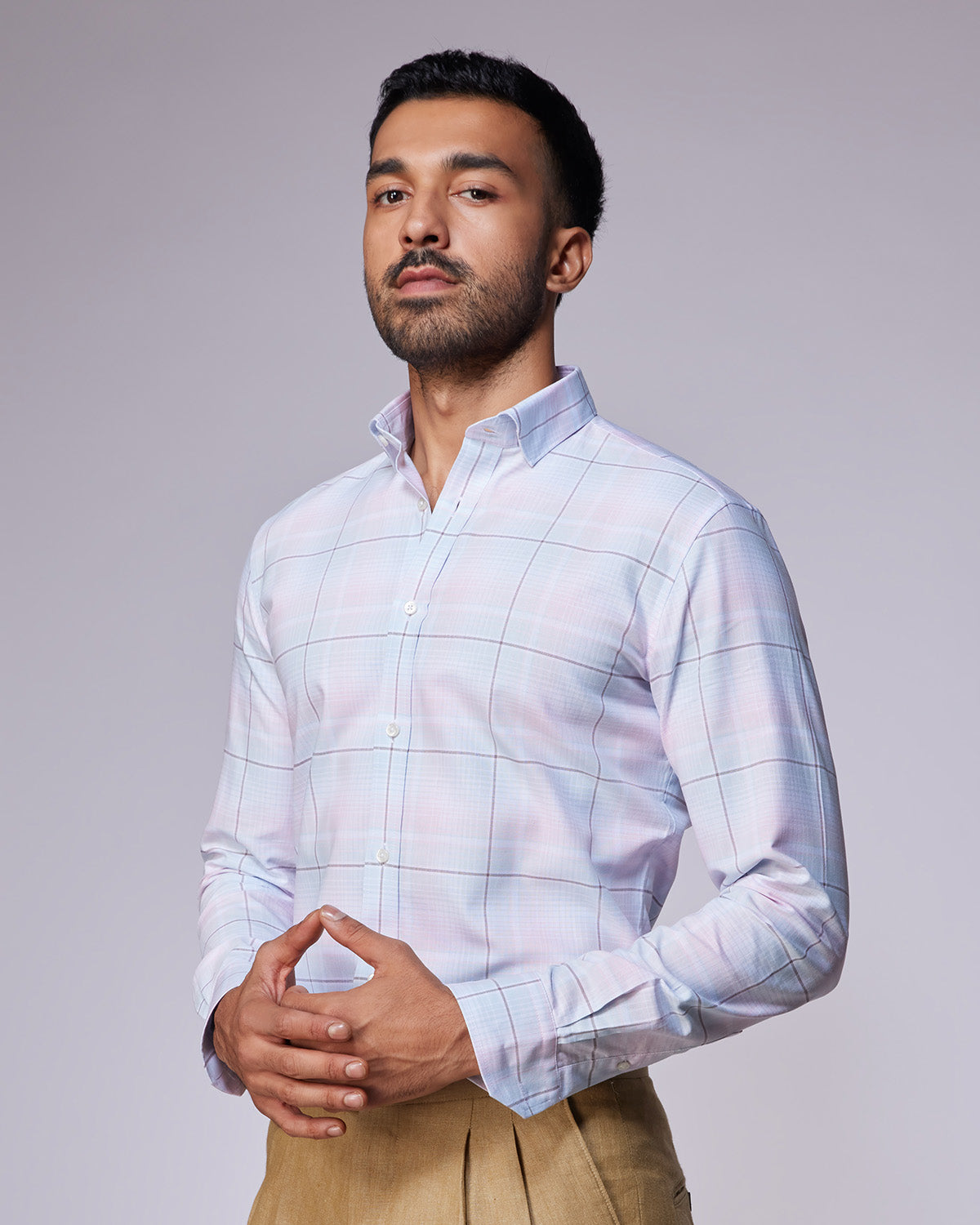 Oxford Checked Shirt - Pink & Light Blue