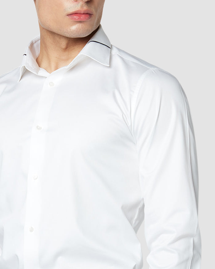 Soktas Piped Collar Shirt - White