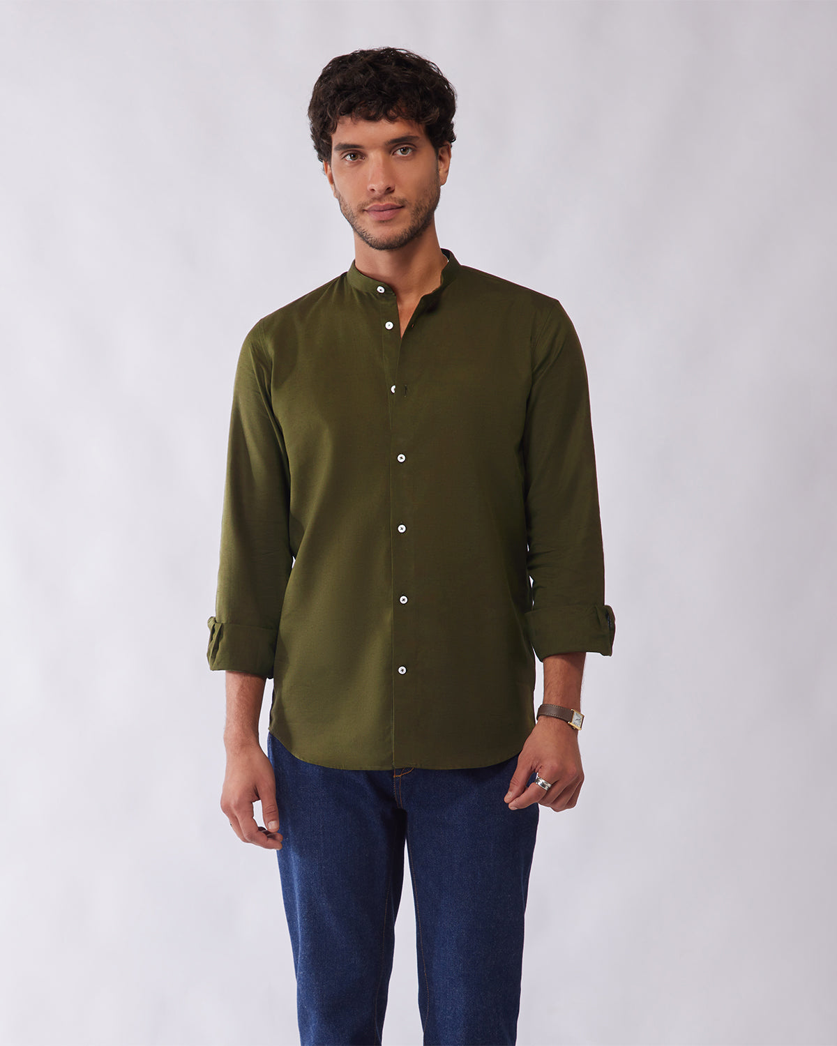 Cotton Linen Shirt - Green