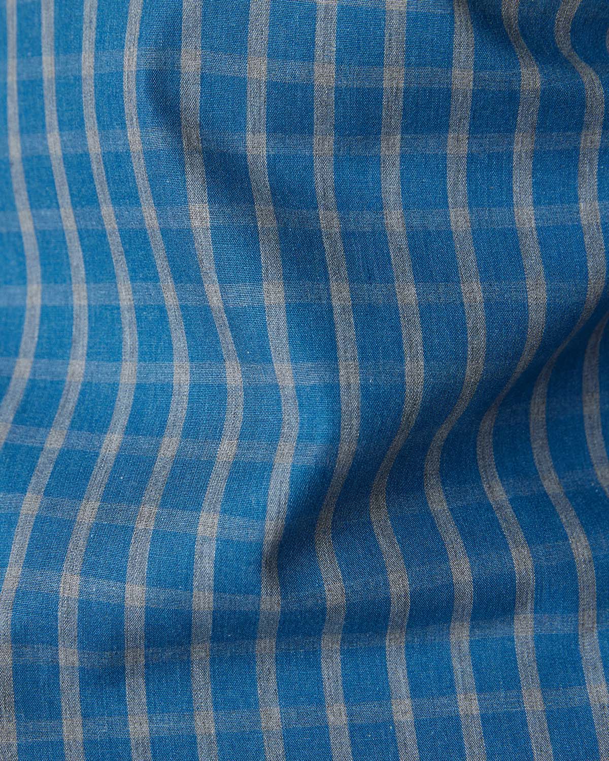 Japanese Checked Shirt - Light Blue