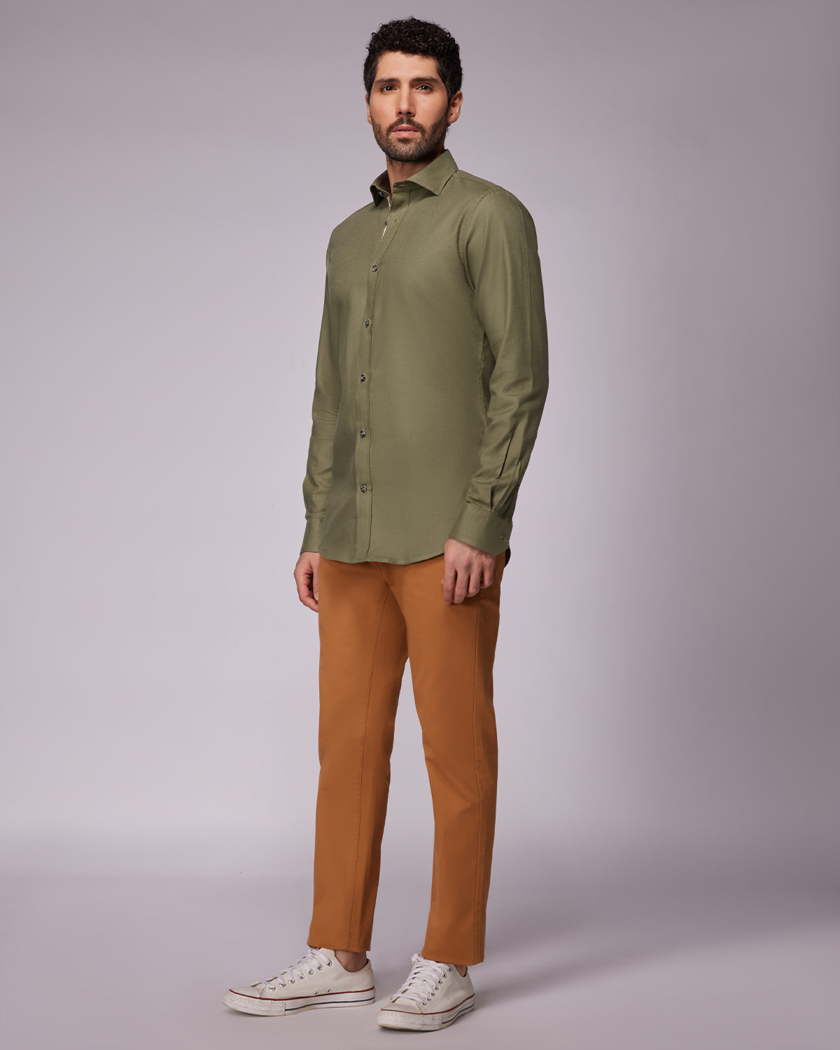 Brushed Twill Shirt - Green