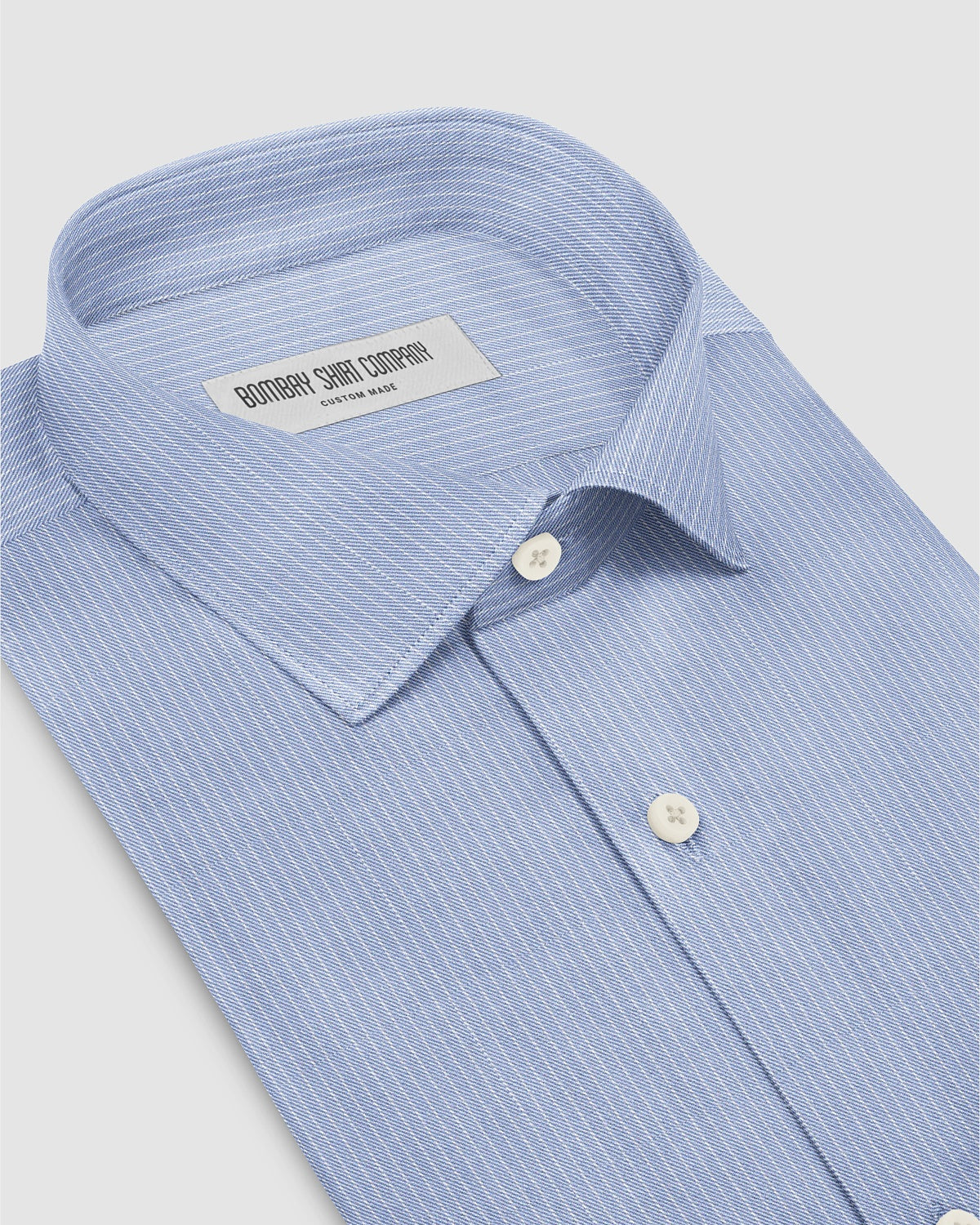 Valerian Twill Striped Shirt - Blue & White