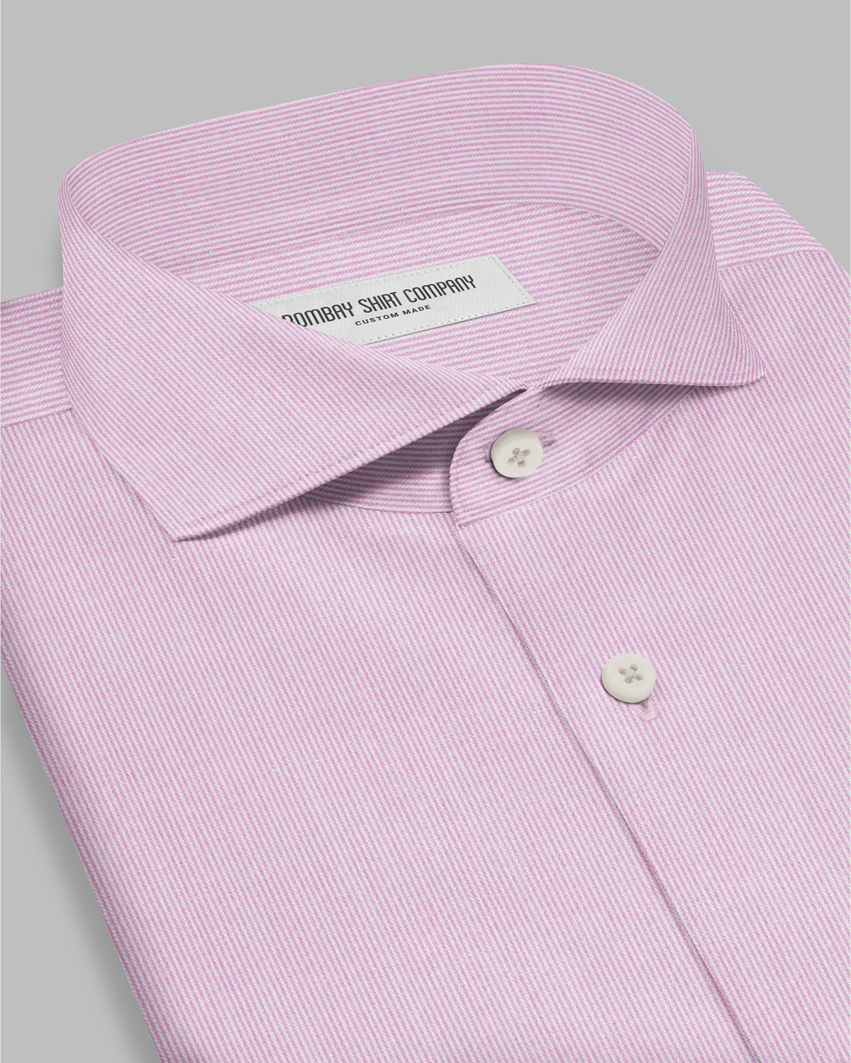 Serac Twill Pinstriped Shirt - Pink
