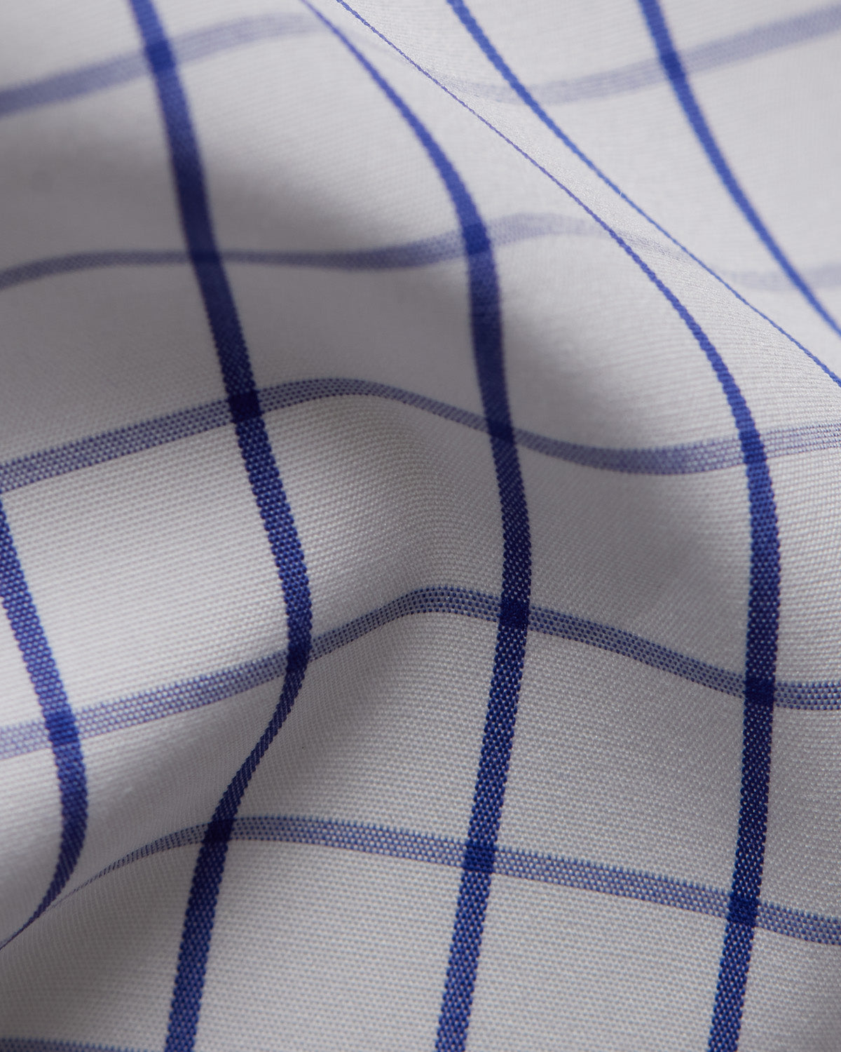 Everett Poplin Checked Shirt - Blue