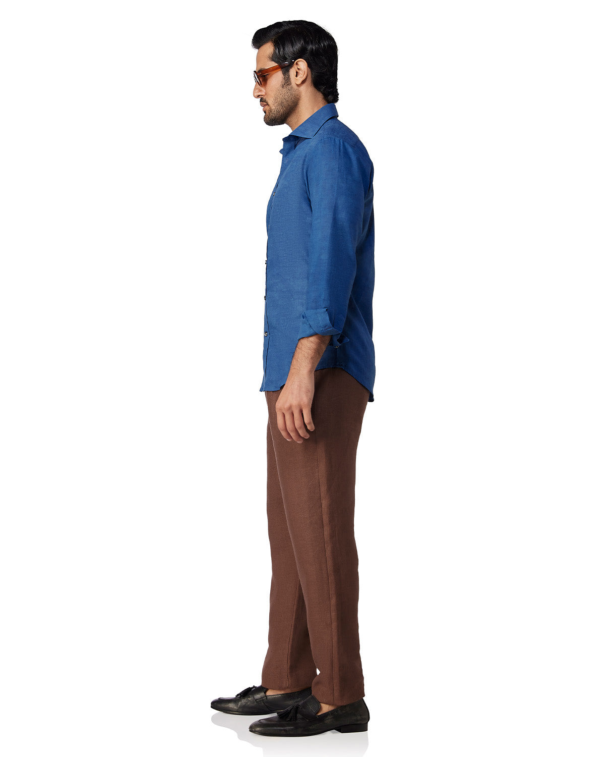Japanese Cotton Shirt - Mid Blue