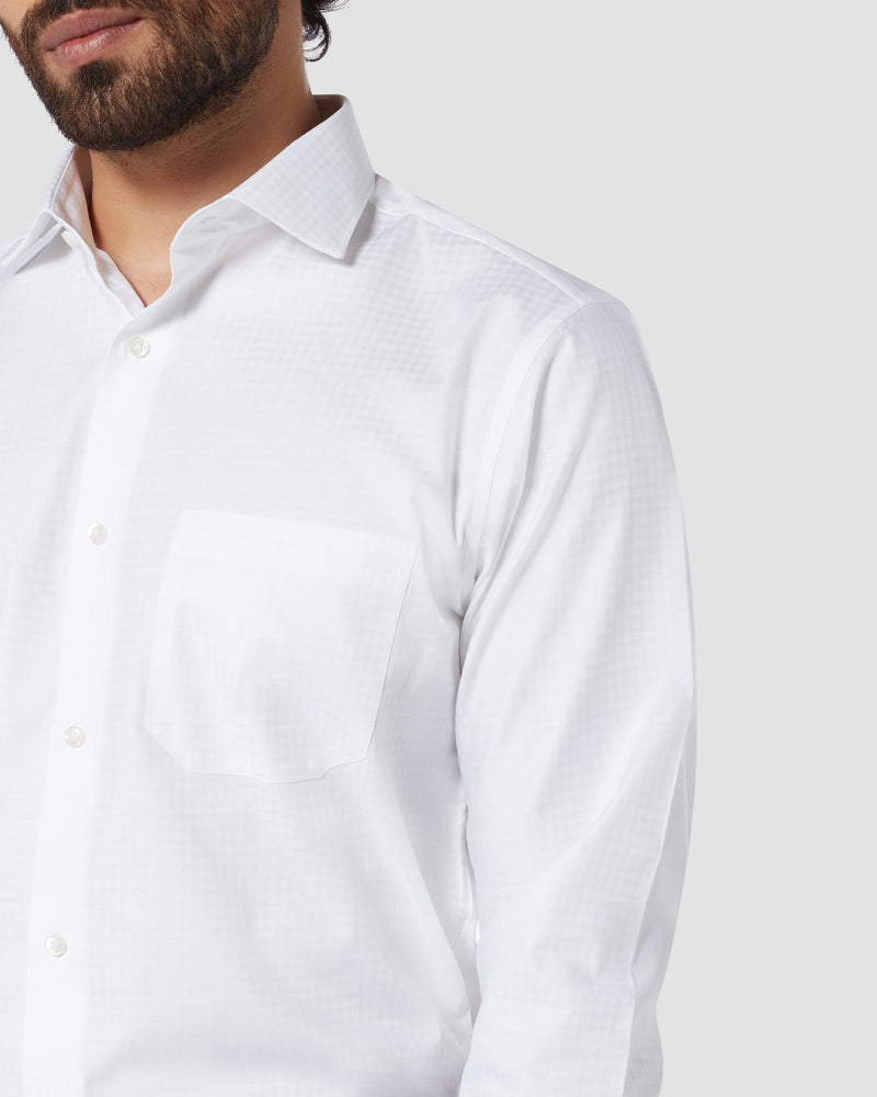 Soktas Checked Dobby Shirt - White