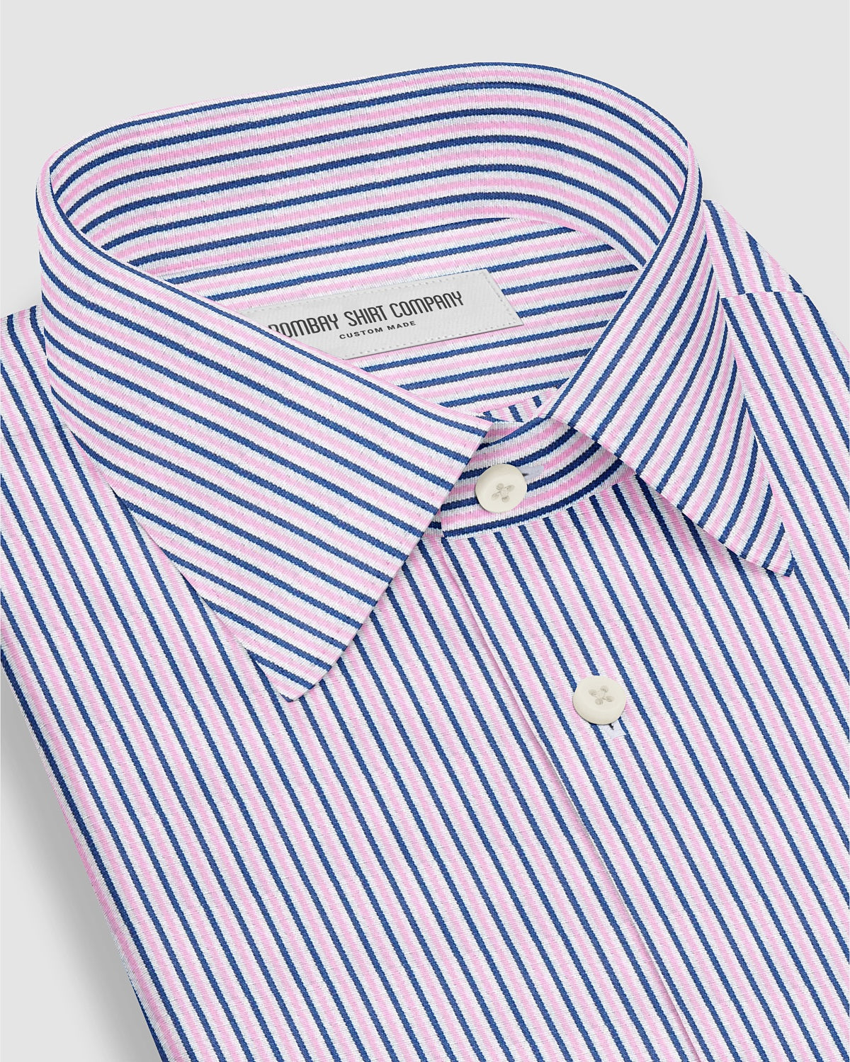 Antares Oxford Striped Shirt - Navy & Pink