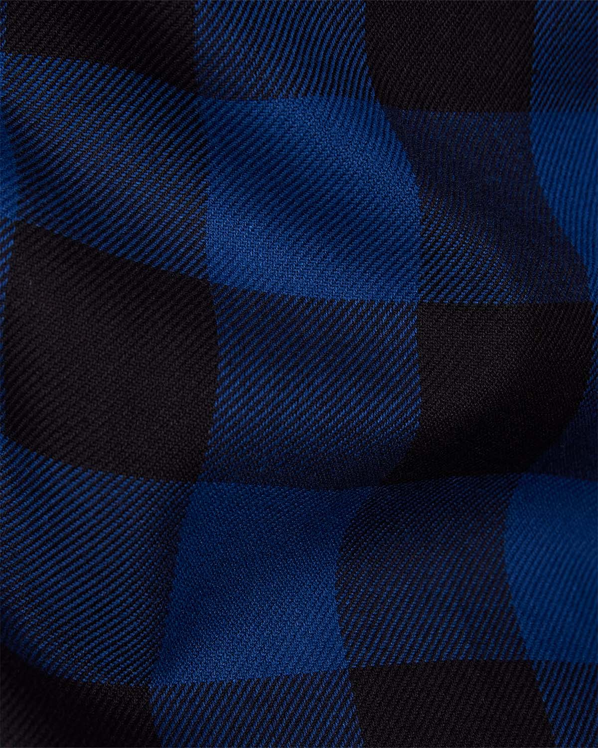 Twill Checked Shirt - Navy & Black