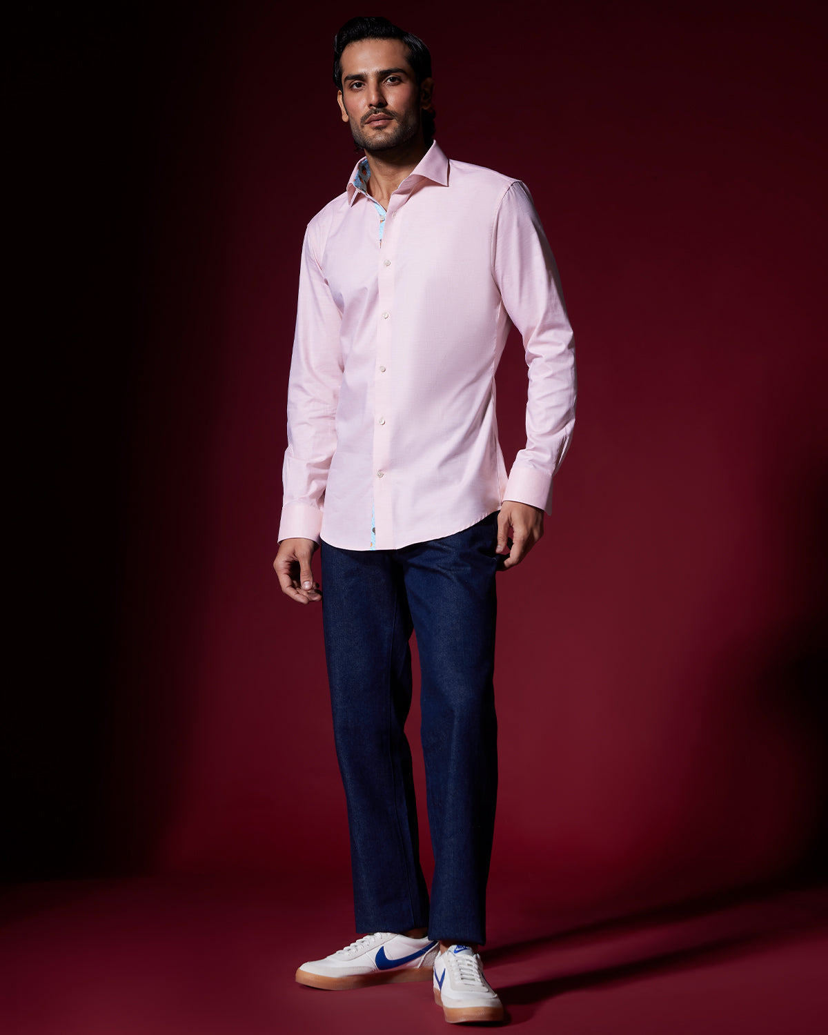 Veritas Slubby Twill Shirt - Peach