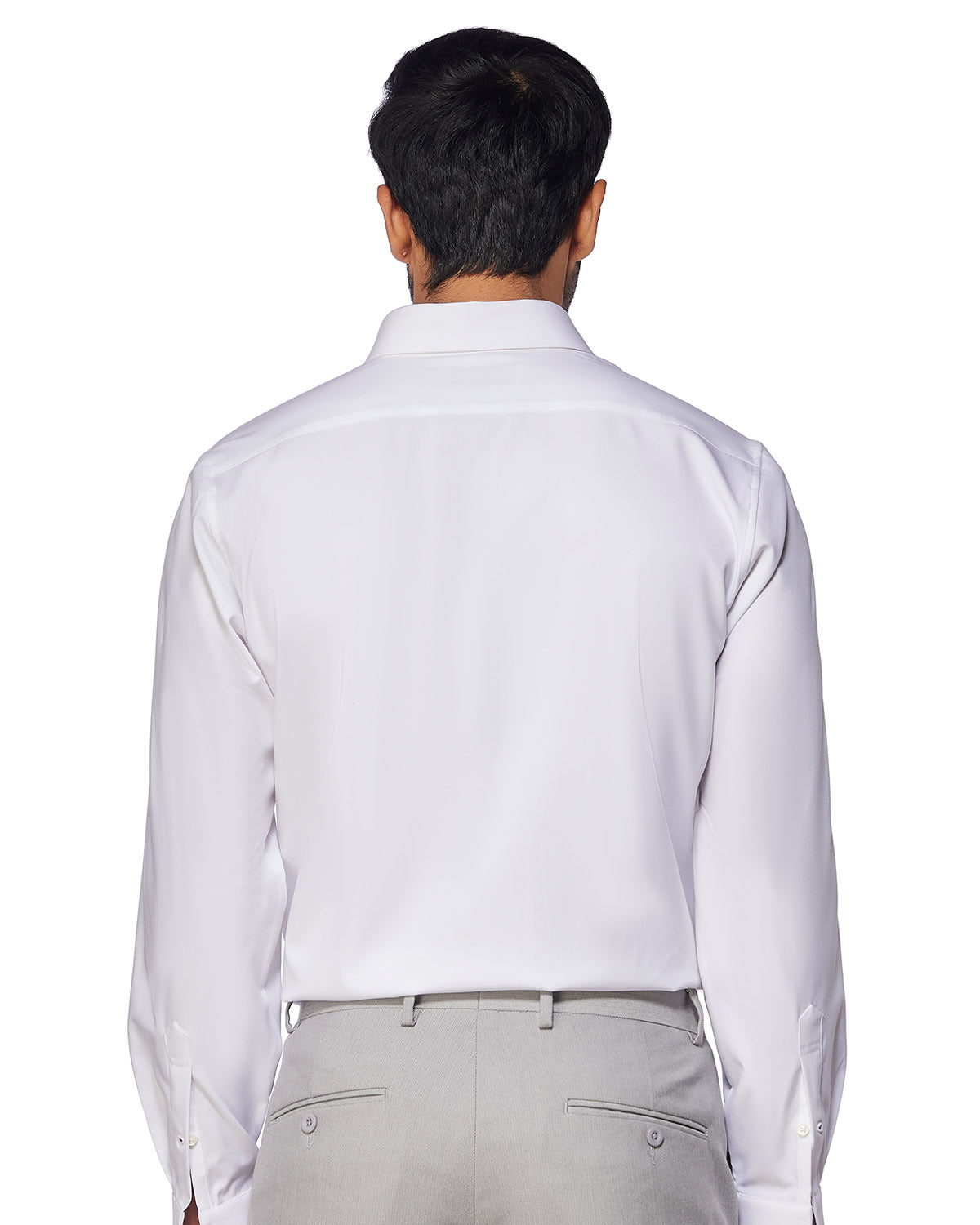 4-Way Stretch Oxford Shirt -  White