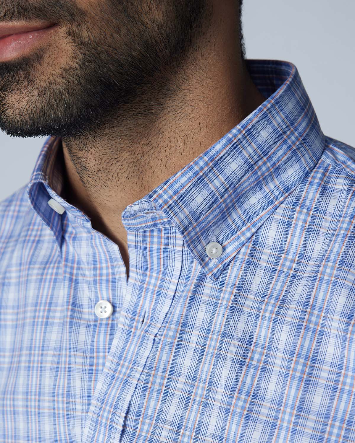 Luthai Tamarin Stretch Checked Shirt