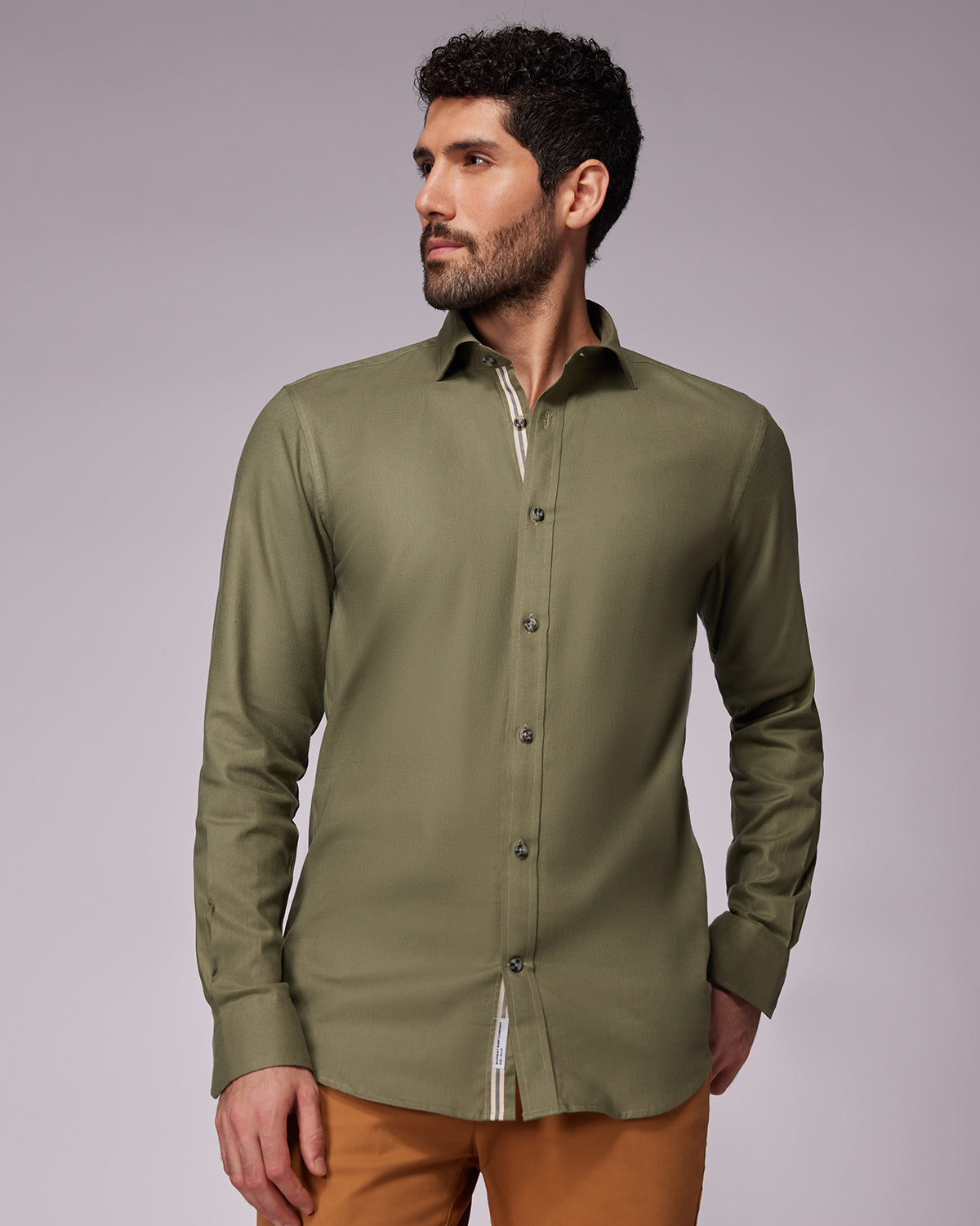 Brushed Twill Shirt - Green