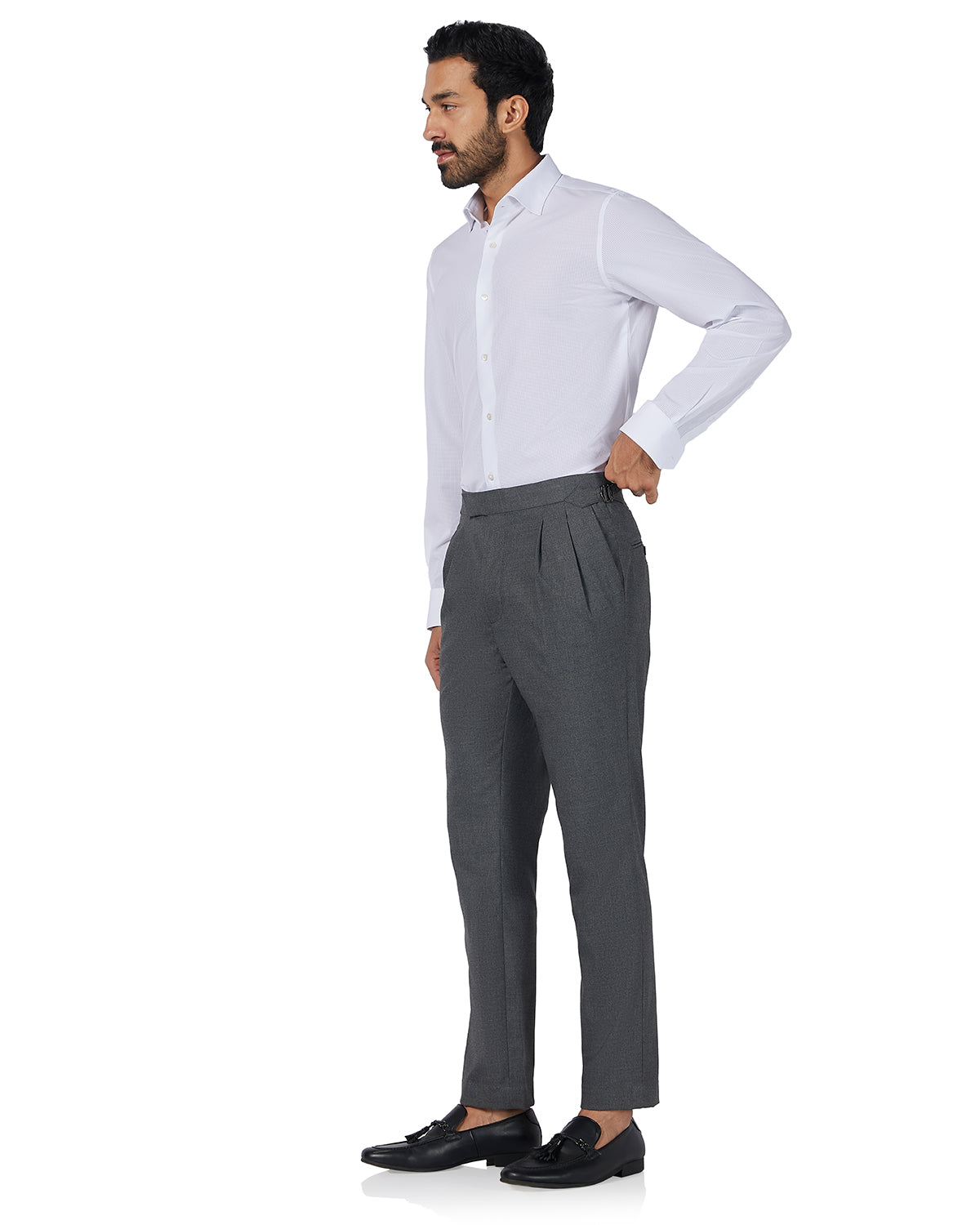 4-Way Stretch Dobby Shirt - White