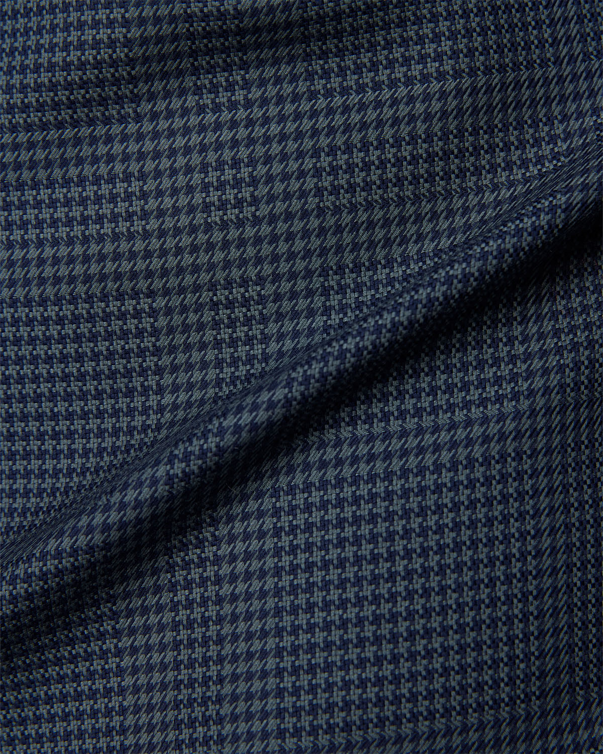 Cotton Dobby Shirt - Navy & Grey