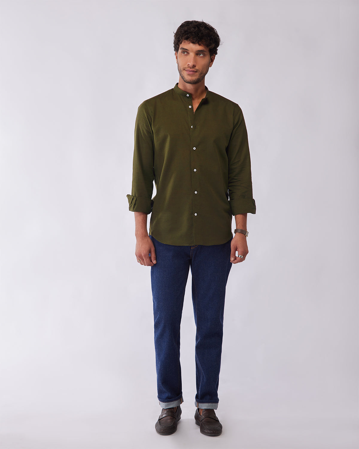 Cotton Linen Shirt - Green