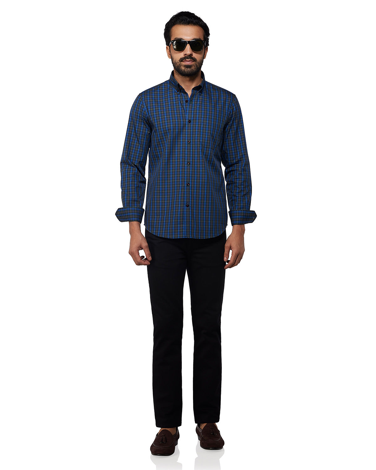 Cotton Oxford Checked Shirt - Multicoloured