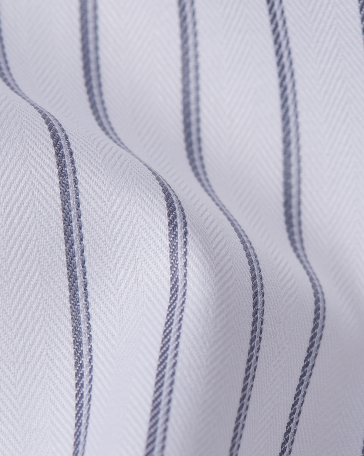 Calibra Herringbone Striped Shirt - Grey & White