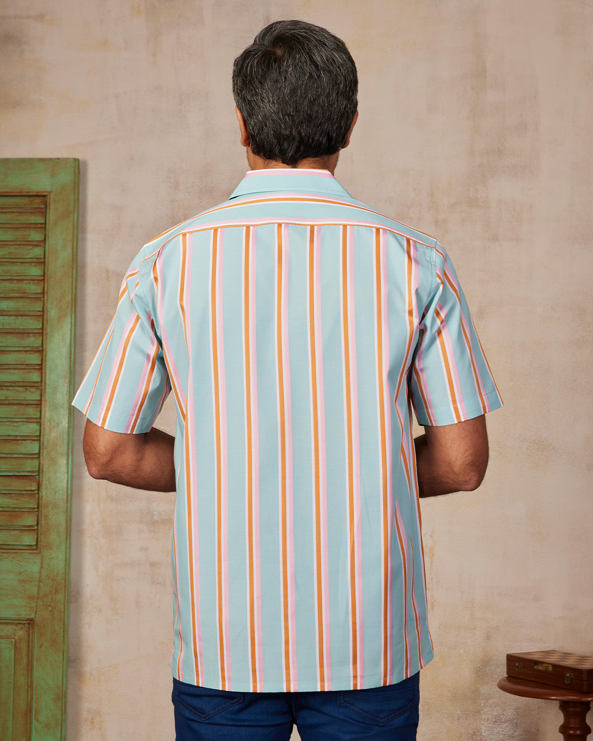 Somelos Striped Shirt - Pink & Green