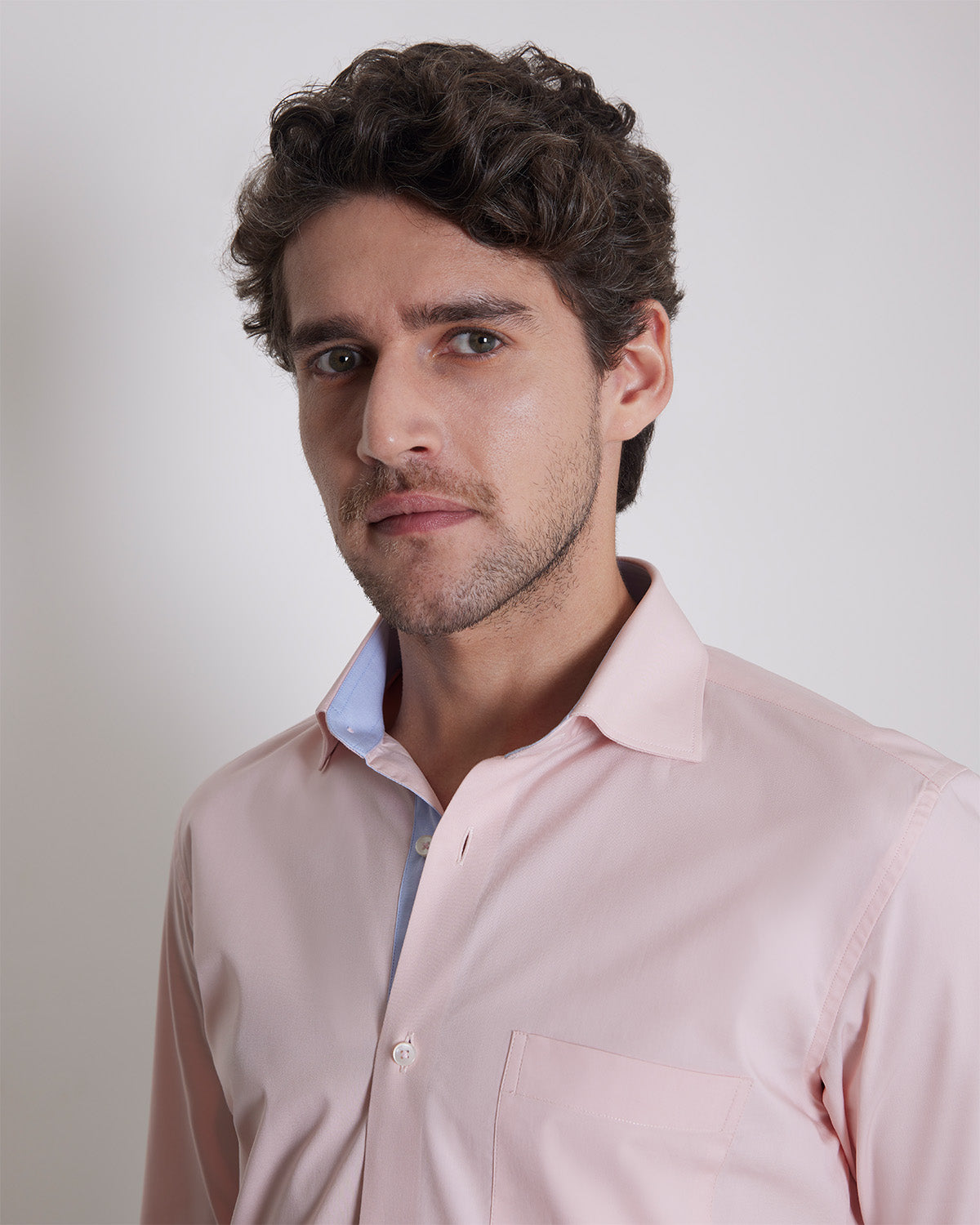 Stretch Poplin Shirt - Pink