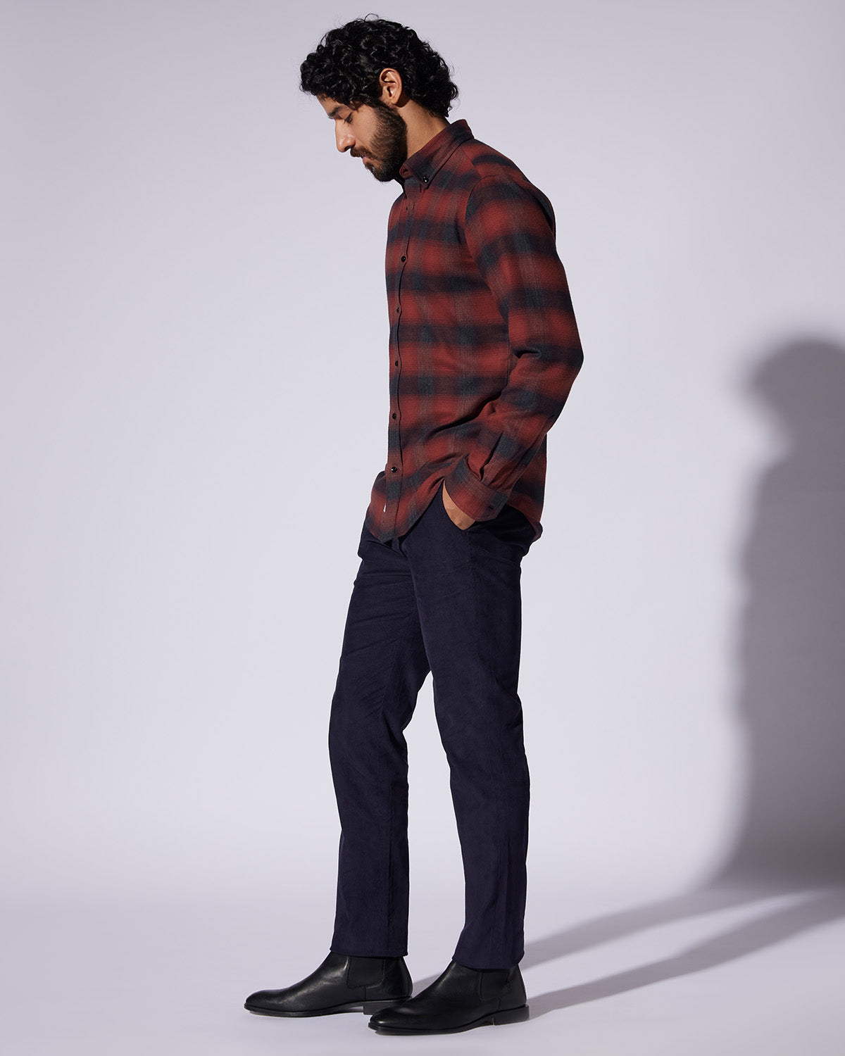 Japanese Flannel Checked Shirt - Red & Black