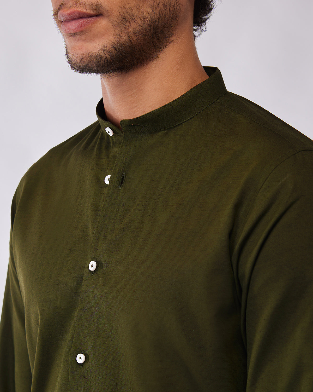 Cotton Linen Shirt - Green