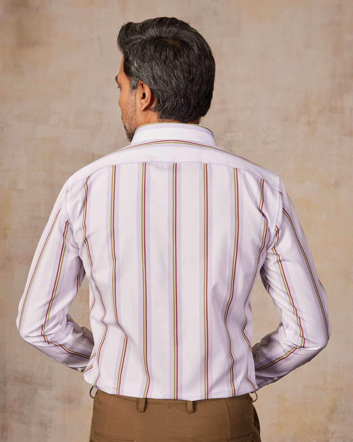 Somelos Striped Shirt - Purple & White