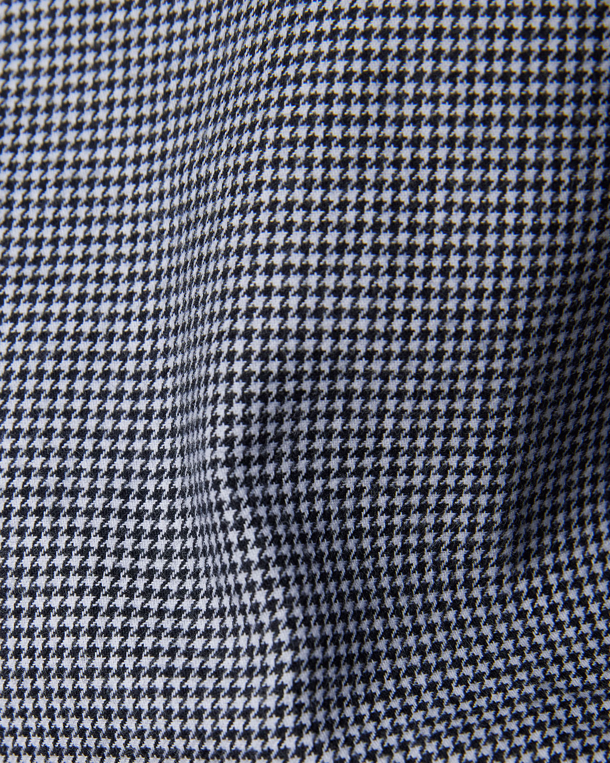 Japanese Brushed Houndstooth Shirt - Black & White