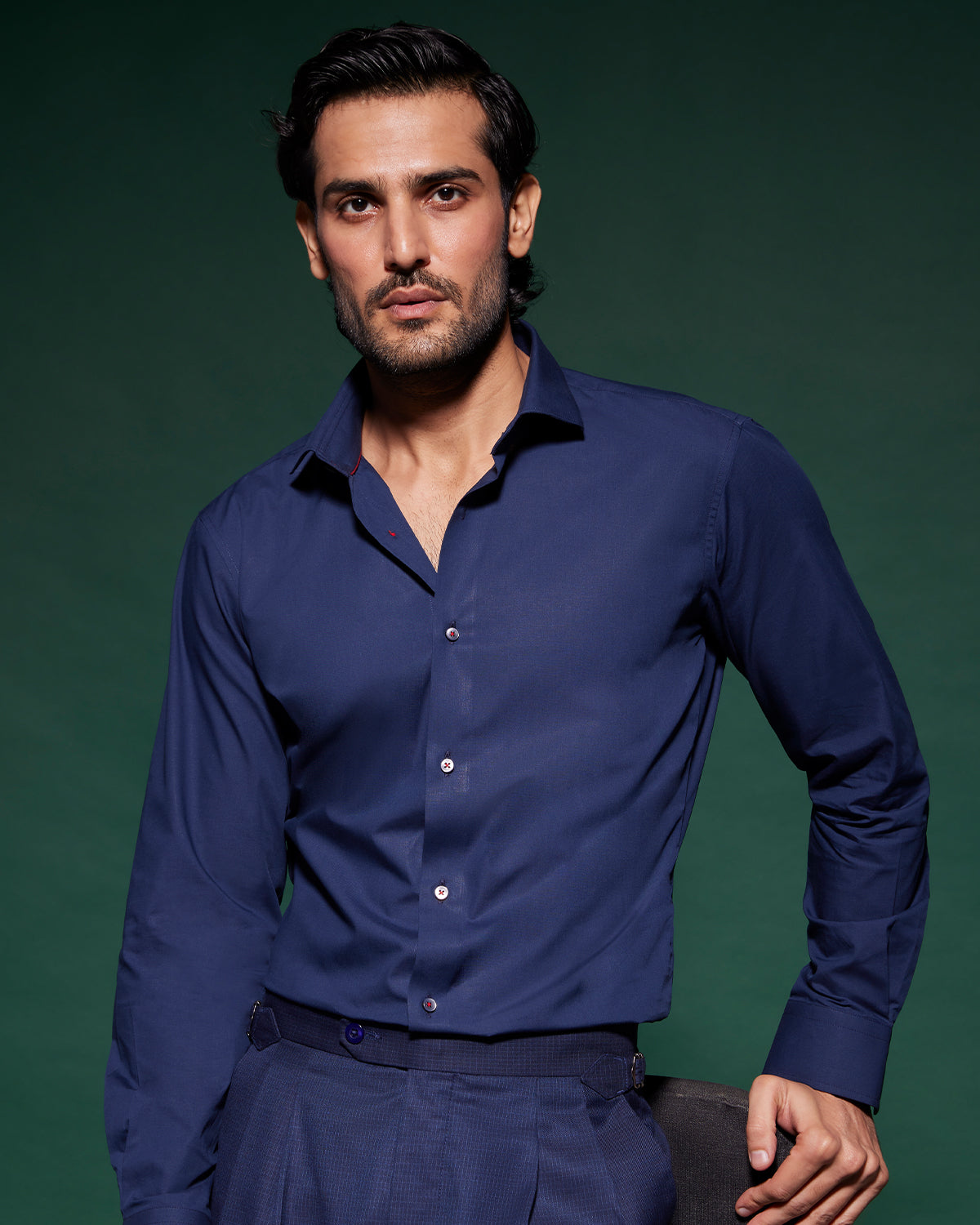 Glimmer Poplin Shirt - Navy