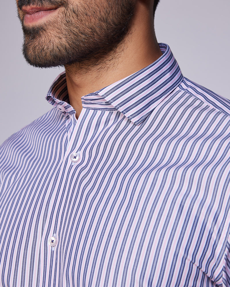 Somelos Striped Shirt - Pink & Blue