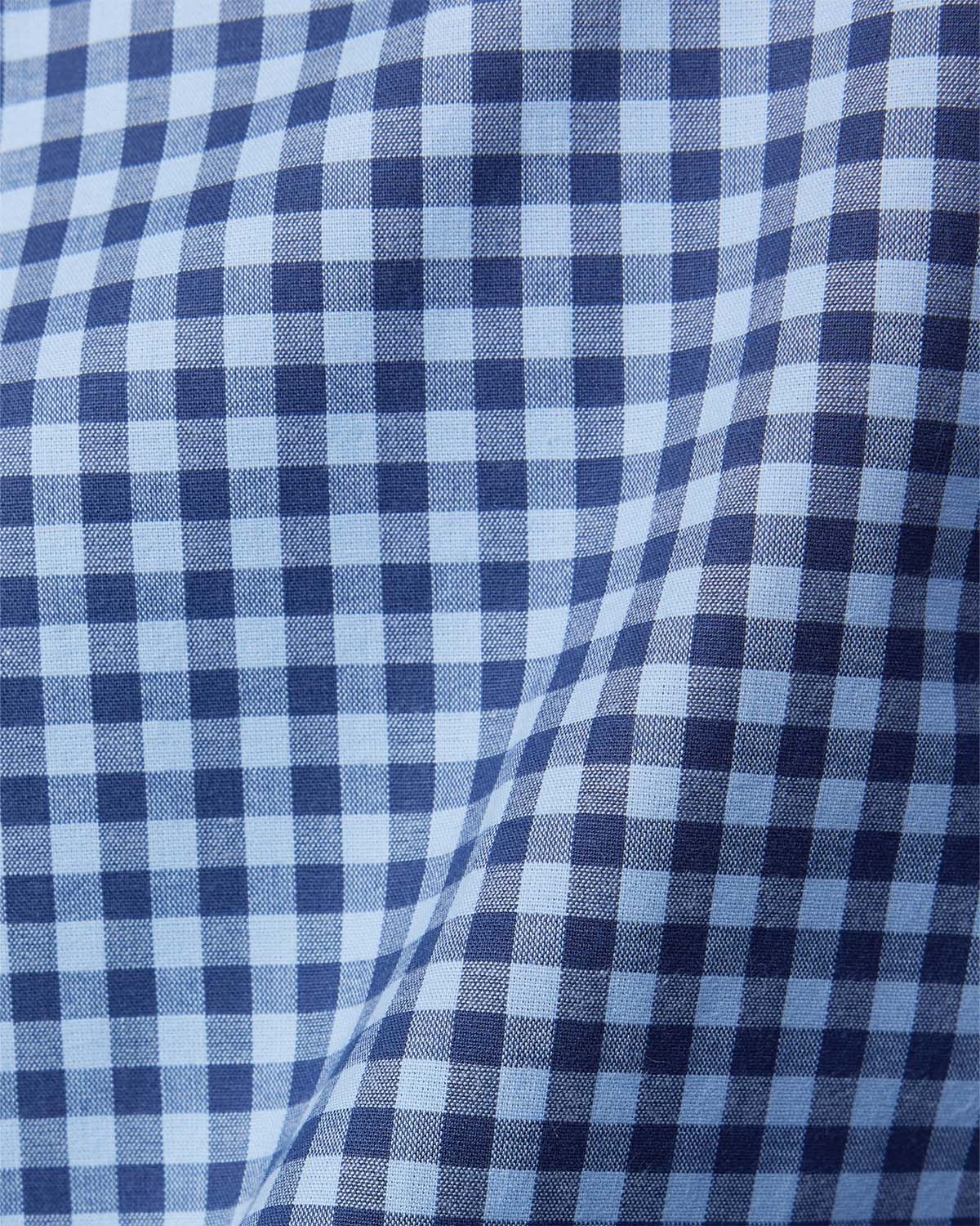 Stretch Oxford Checked Shirt - Blue & Navy