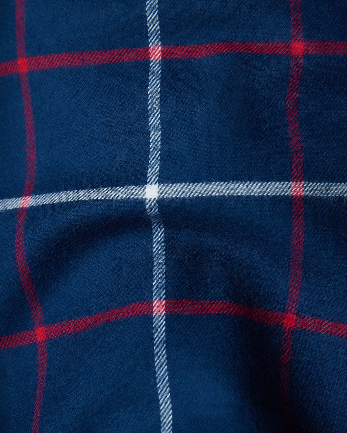 Japanese Flannel Checked Shirt - Navy