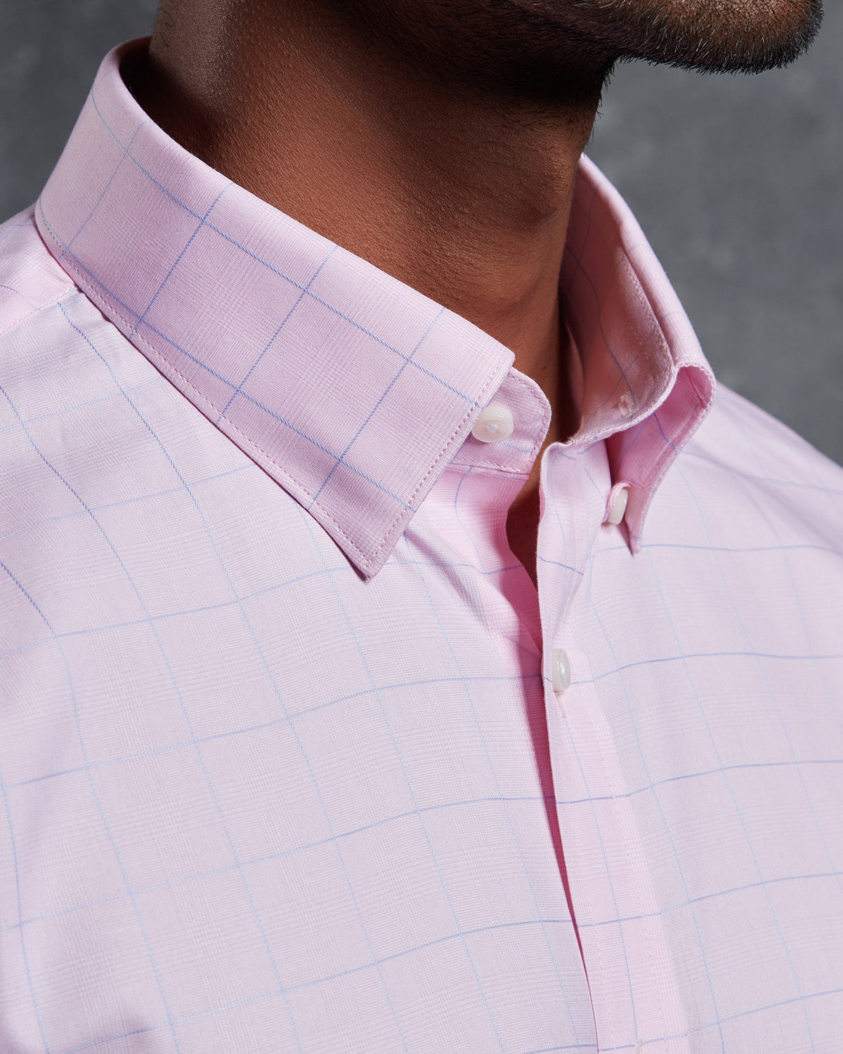 Glen Plaid Checked Shirt - Pink
