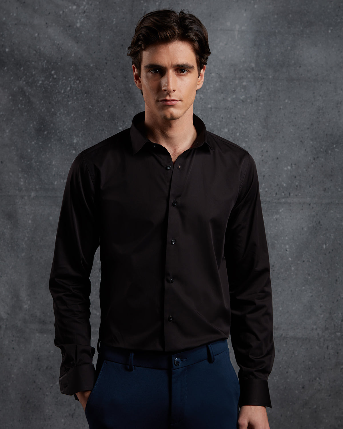 Soktas Satin Shirt - Black