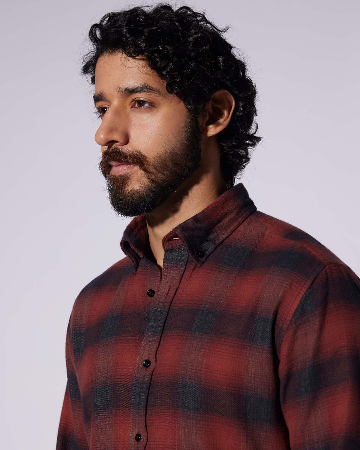 Japanese Flannel Checked Shirt - Red & Black