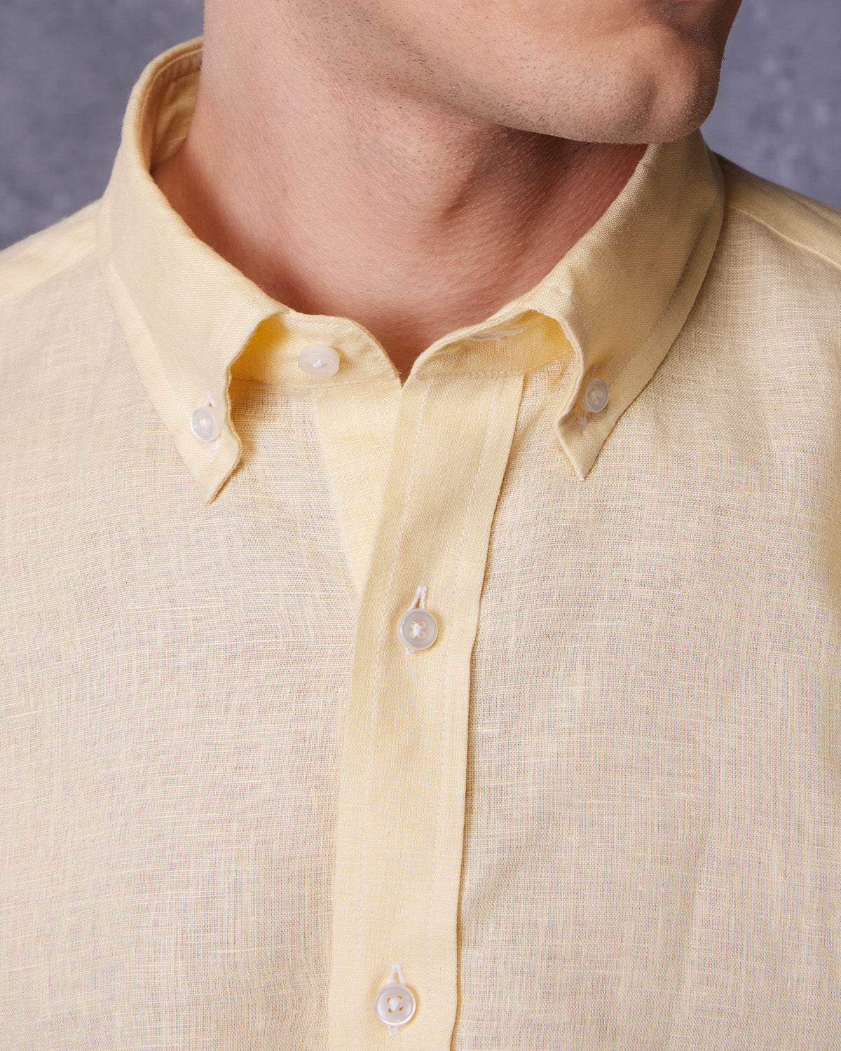 Soft Washed Linen Shirt - Yellow