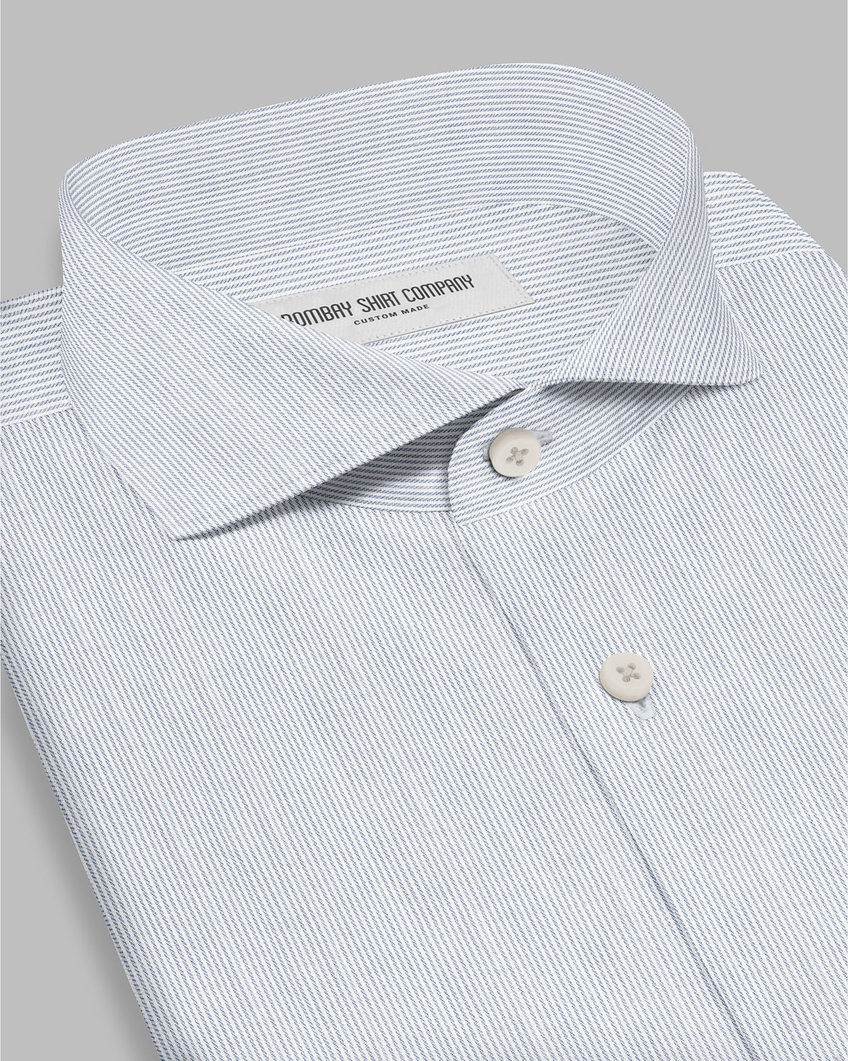 Serac Twill Pinstriped Shirt - Blue