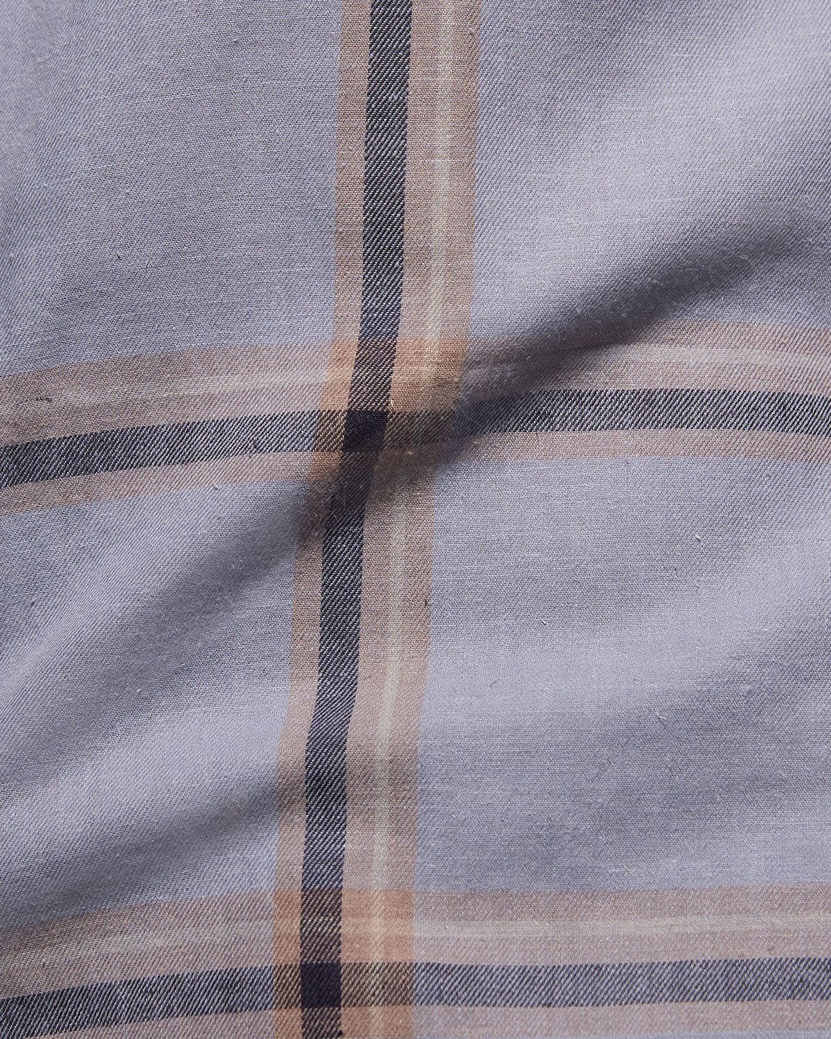 Japanese Twill Checked Shirt - Grey