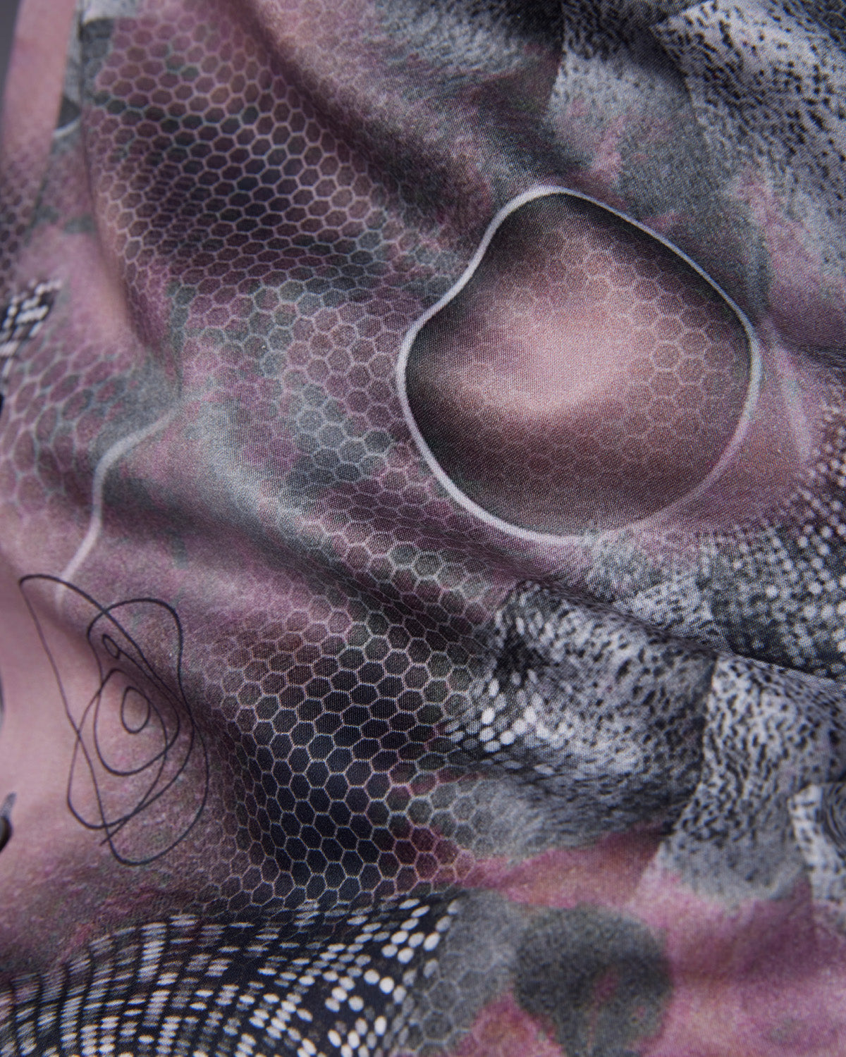 Abstract Printed Shirt - Grey & Purple