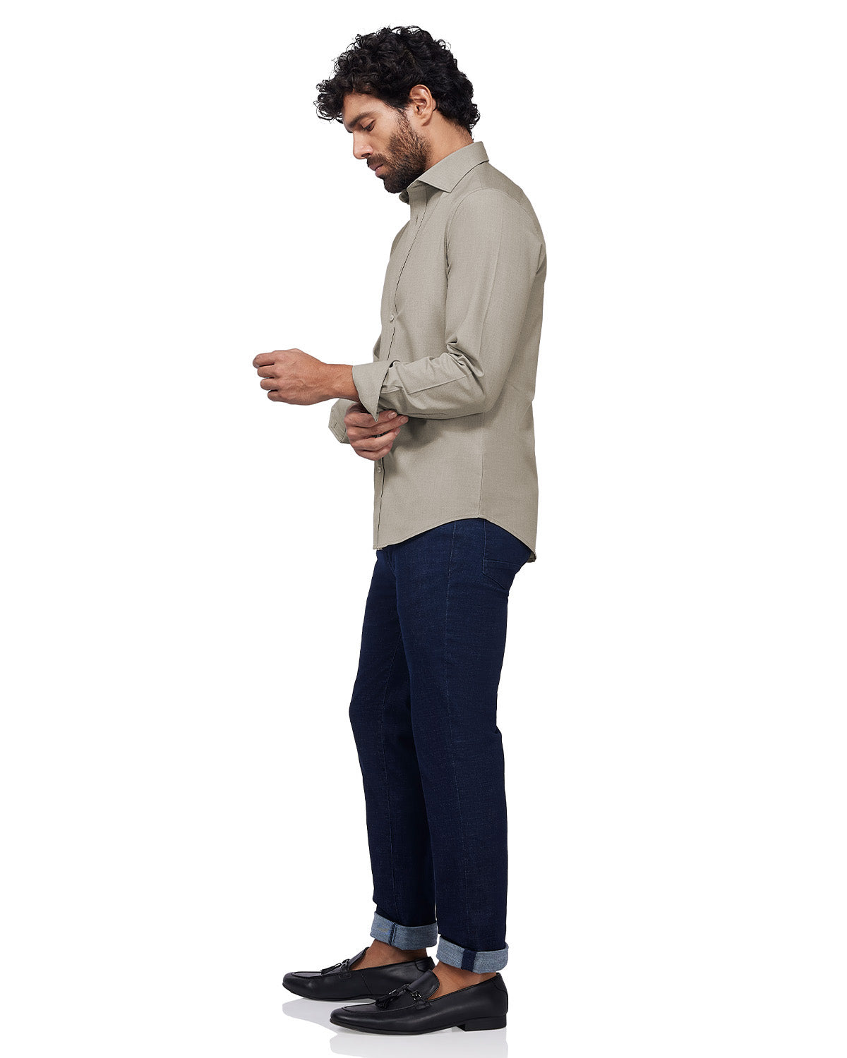 Japanese Stretch Oxford Shirt - Brown